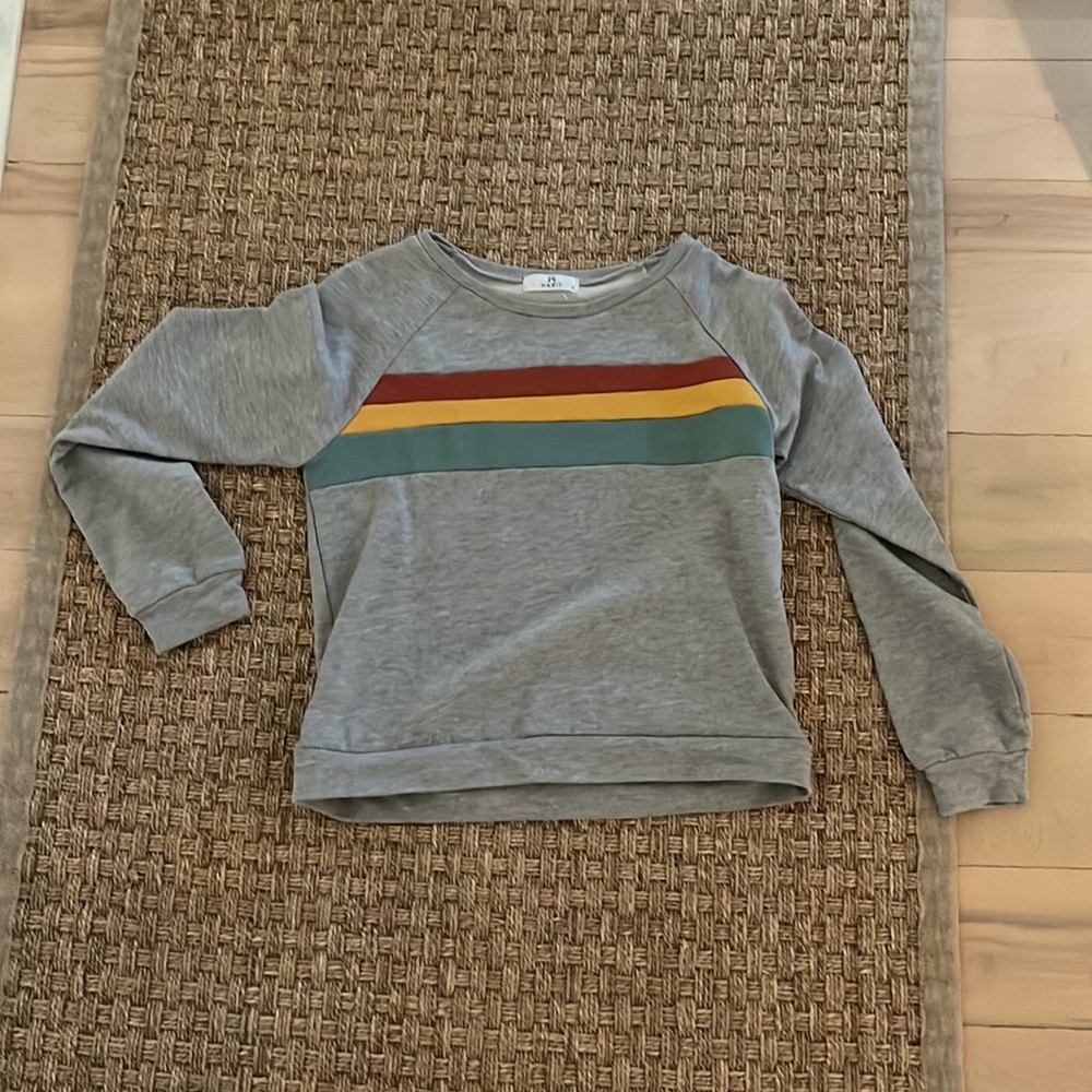 Grey crew neck sweatshirt from a local boutique!